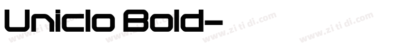 Uniclo Bold字体转换